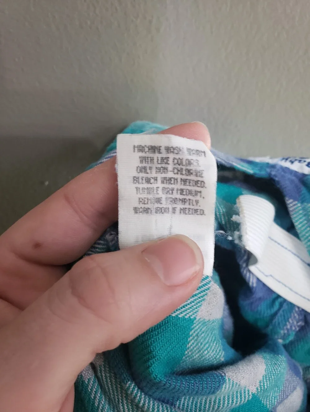OshKosh B'gosh Toddler Vintage Overalls Blue Teal Plaid Sz 18 Months Made In USA
